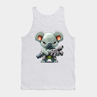 Armored Angry Koala Holding a Riffle Tank Top